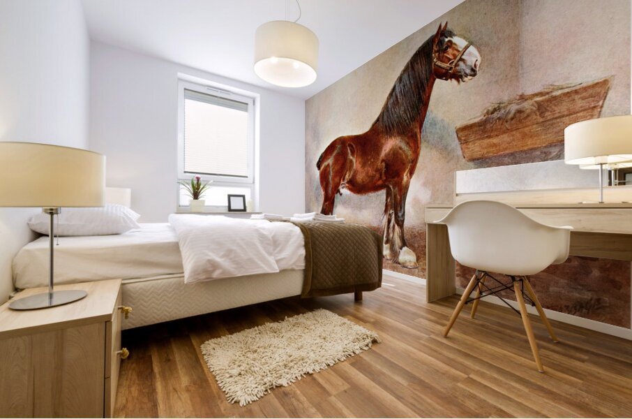 Clydesdale Stallion Prince of Albion Frank Babbage English 1858–1916 Mural print