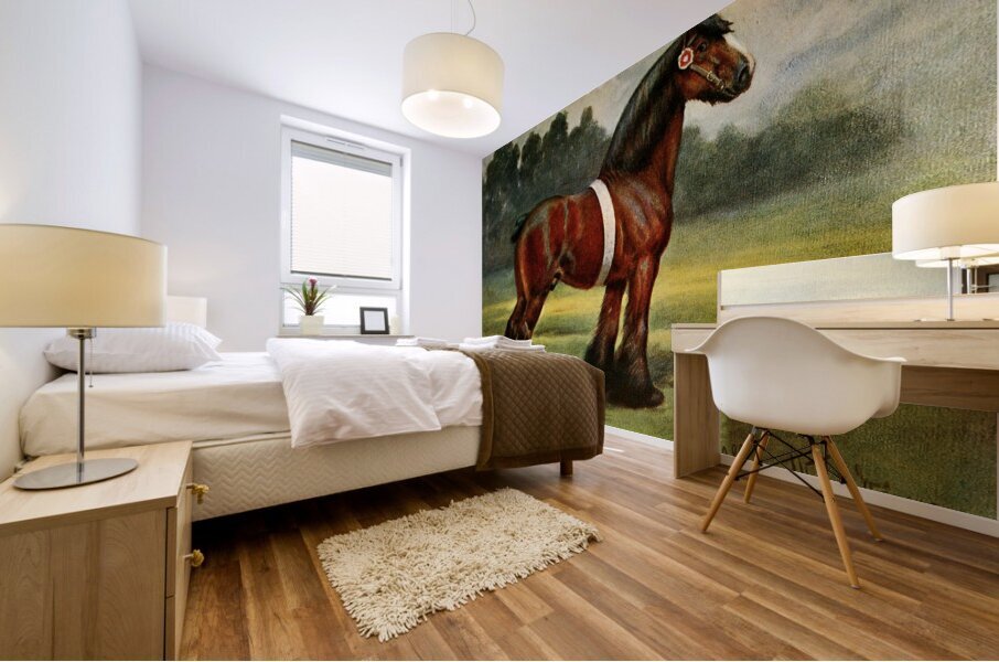 Shire Stallion Halstead Royal Duke John Hanson Walker Jr. English 1844-1933 Mural print