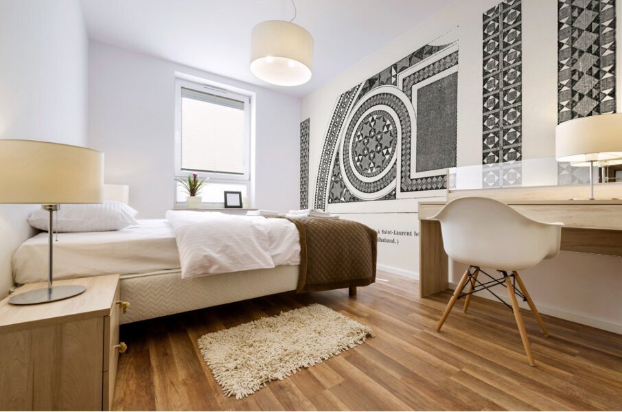 Patterns. 1888 edition Lornement Polychrome by Albert Racine 1825–1893. Mural print