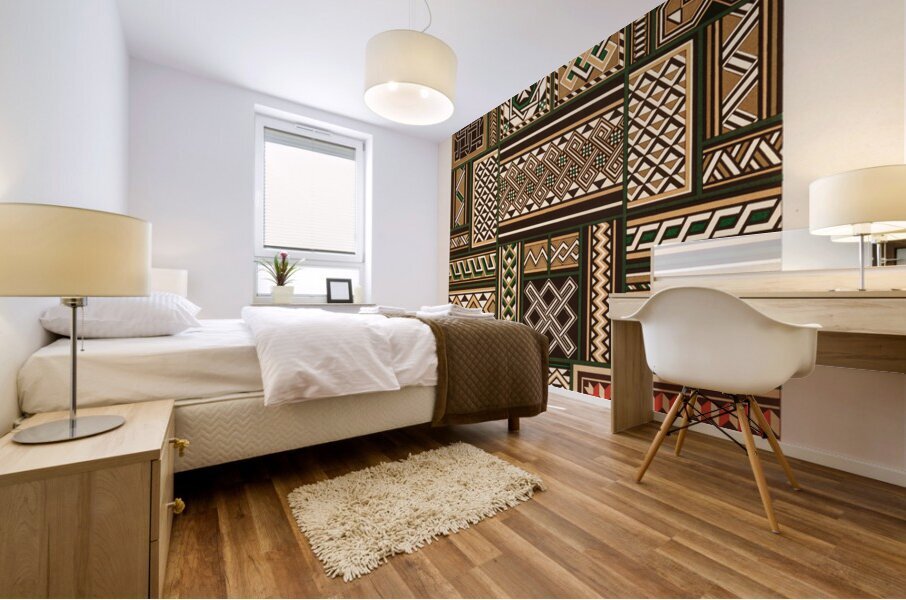 Middle-Ages pattern. 1888 edition Lornement Polychrome by Albert Racine 1825–1893. Mural print