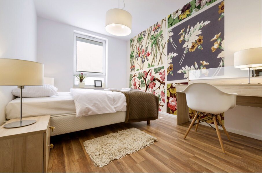 19th Century pattern Lornement Polychrome 1888 by Albert Racinet 1825&ndash1893. 1888 edition. Mural print