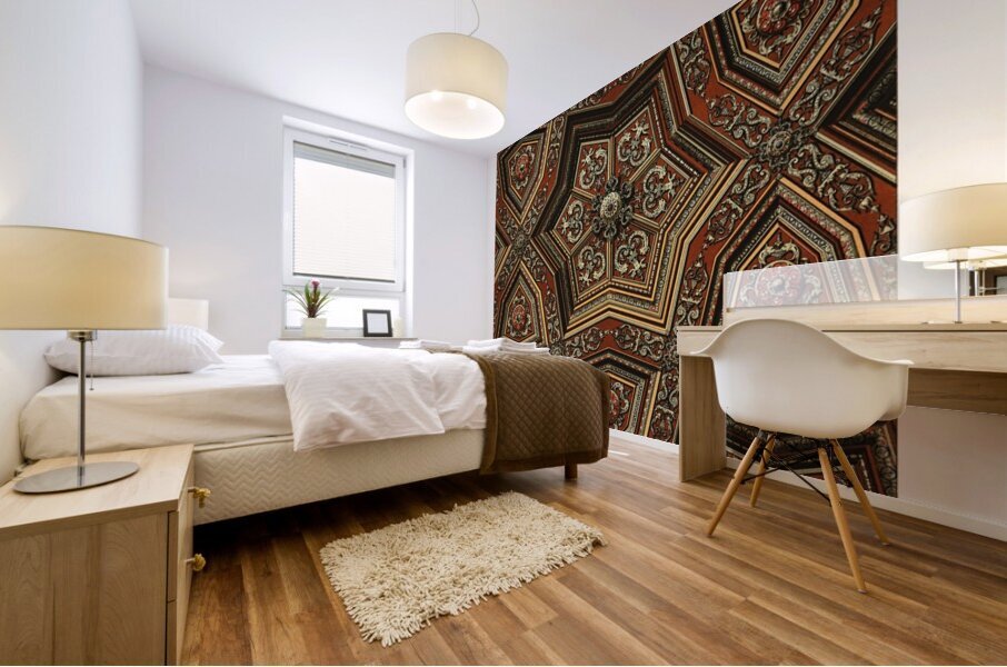 Renaissance pattern Lornement Polychrome 1888 by Albert Racinet 1825-1893. 1888 edition. Mural print