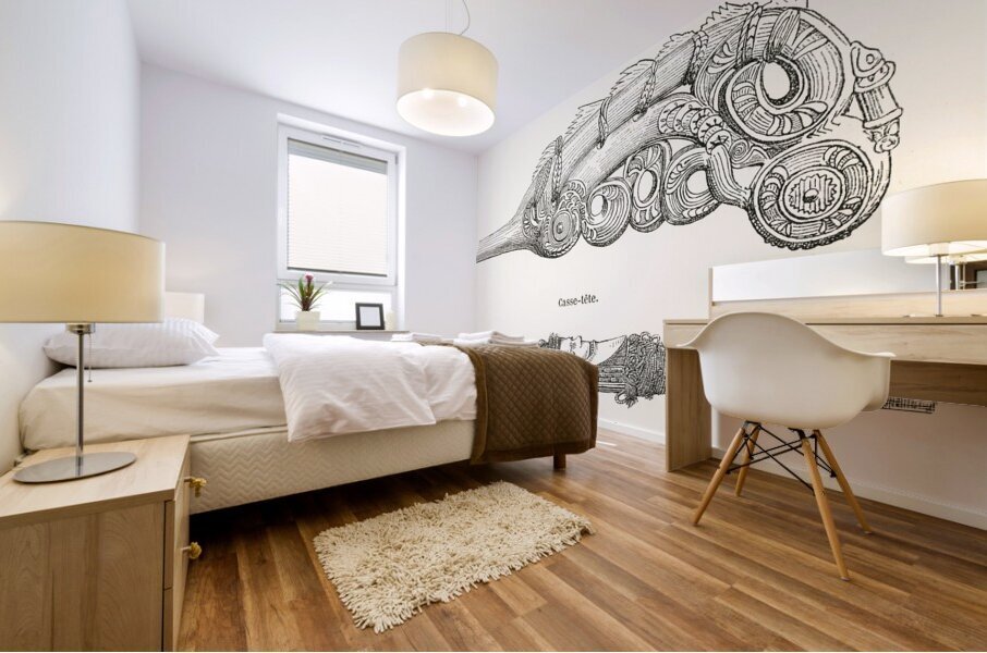 decorative motifs on weapons. 1888 edition Lornement Polychrome by Albert Racine 1825–1893. Mural print