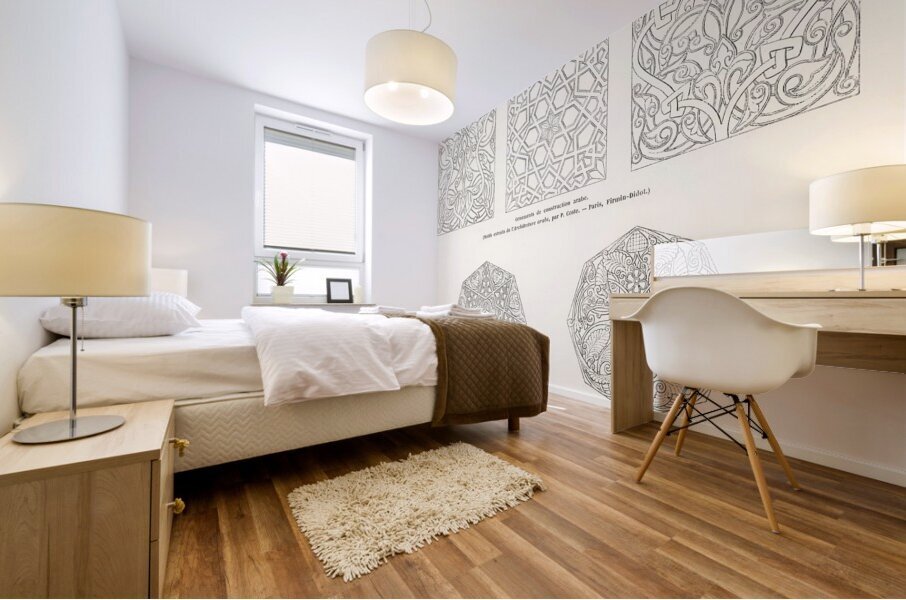 Antique Arabic design. 1888 edition Lornement Polychrome by Albert Racine 1825–1893. Mural print