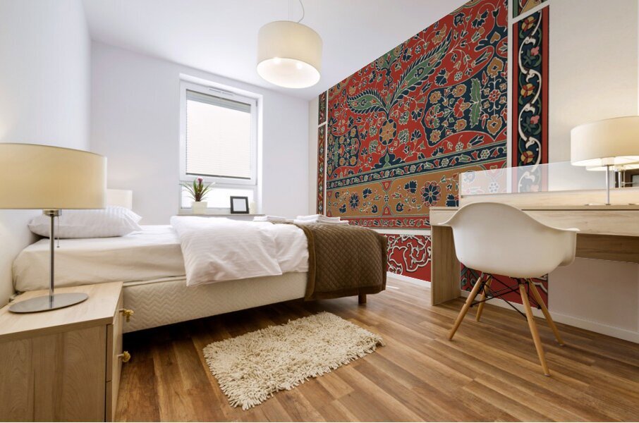 Indo-Persian pattern. 1888 edition Lornement Polychrome by Albert Racine 1825–1893. Mural print