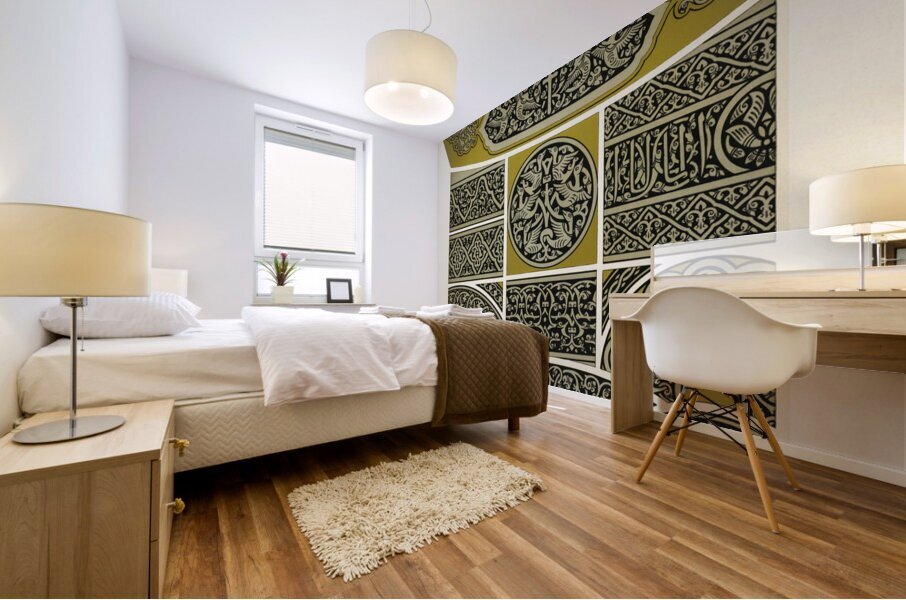 Arabian pattern. 1888 edition Lornement Polychrome by Albert Racine 1825–1893. Mural print