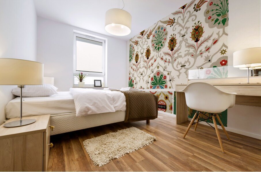 Middle-Ages pattern. 1888 edition Lornement Polychrome by Albert Racine 1825–1893. Mural print