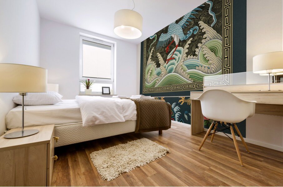 Chinese pattern Lornement Polychrome 1888 by Albert Racinet 1825-1893. 1888 edition. Mural print