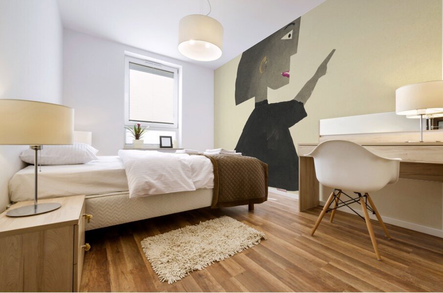 ‘Der grösste Mann ist sehr klein …’ 1932  My Pictures Become Wilder and Wilder By John Elsas Mural print