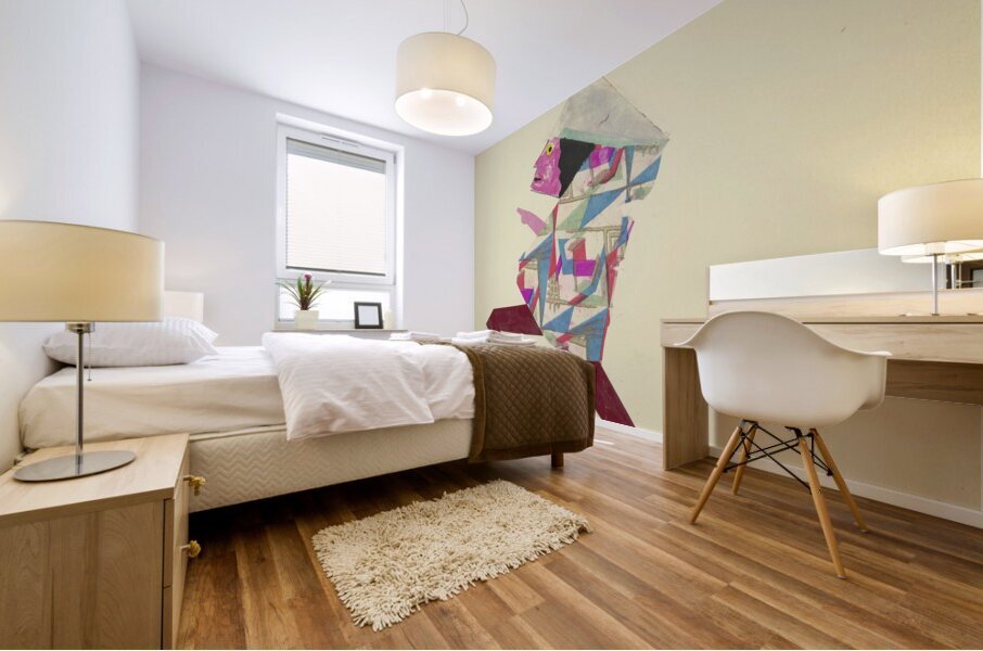 ‘Es läuft der Mensch durch‘s Leben rasch …’ 1931  My Pictures Become Wilder and Wilder By John Elsas Mural print