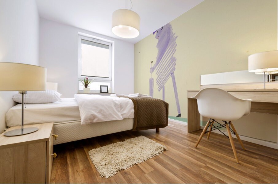 ‘Geh ich aus mit dem Regenschirm …’ 1930  My Pictures Become Wilder and Wilder By John Elsas Mural print