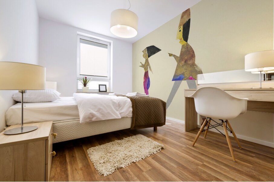 ‘Weil jetzt der Mann verdient nicht Geld …’ 1932  My Pictures Become Wilder and Wilder By John Elsas Mural print