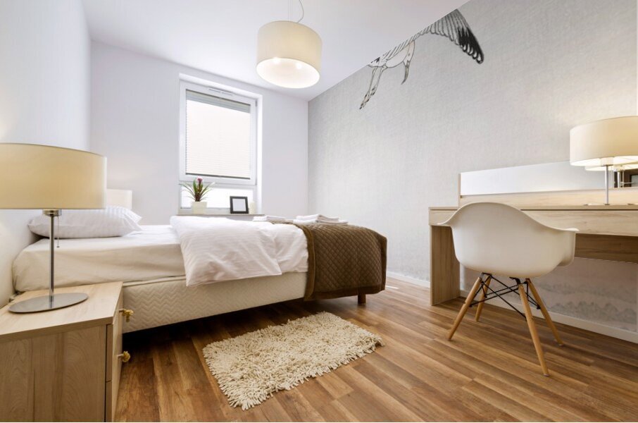 Three seagulls 1900 - 1936 by Ohara Koson 1877-1945. Mural print