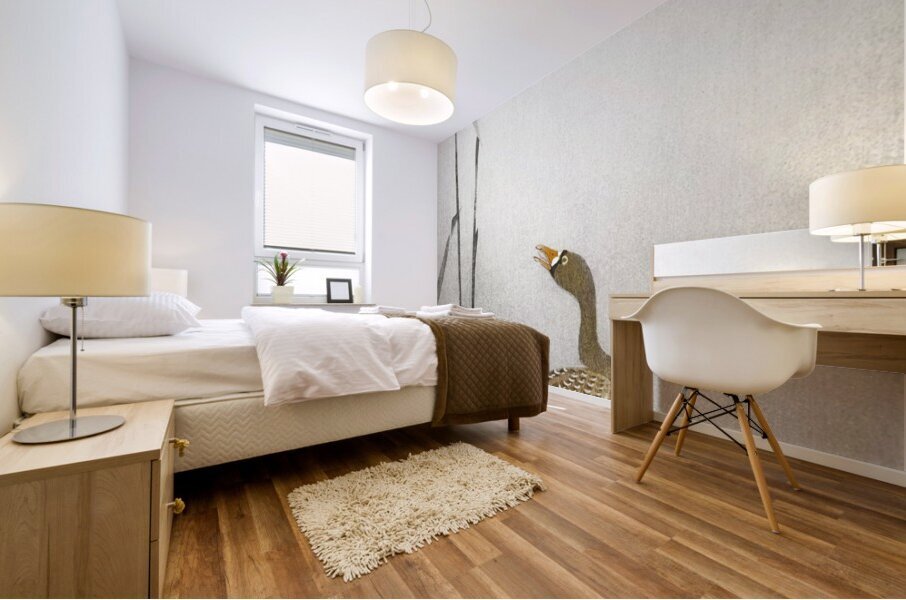 Goose at full moon 1900 - 1936 by Ohara Koson 1877-1945. Mural print