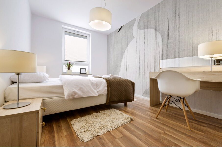 Egret in rain 1900 - 1930 by Ohara Koson 1877-1945. Mural print