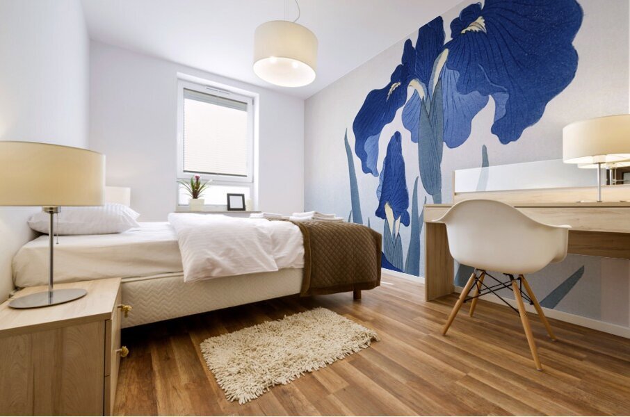 Iris flowers 1925 - 1936 by Ohara Koson 1877-1945. Mural print