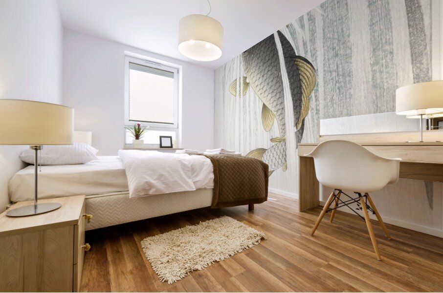 Carp 1935 by Ohara Koson 1877-1945. Mural print