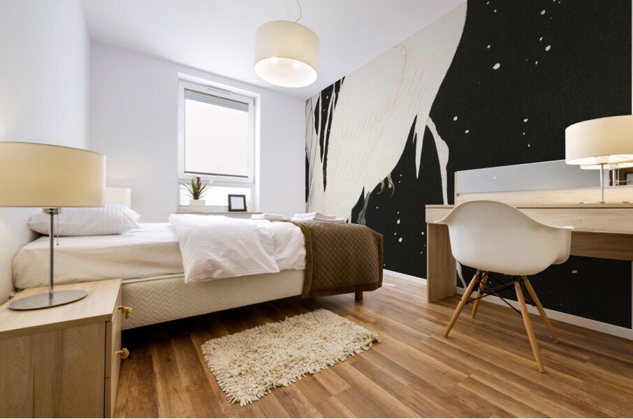 Heron in snow 1925-1936 by Ohara Koson 1877-1945 Mural print