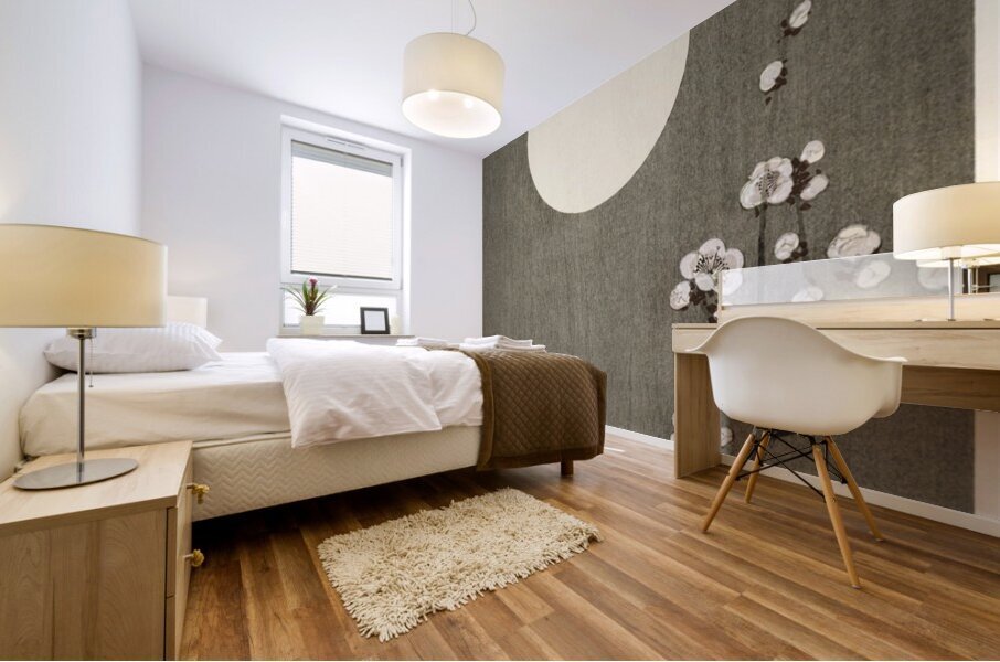 Blooming plum blossom at full moon 1900-1936 by Ohara Koson 1877-1945. Mural print