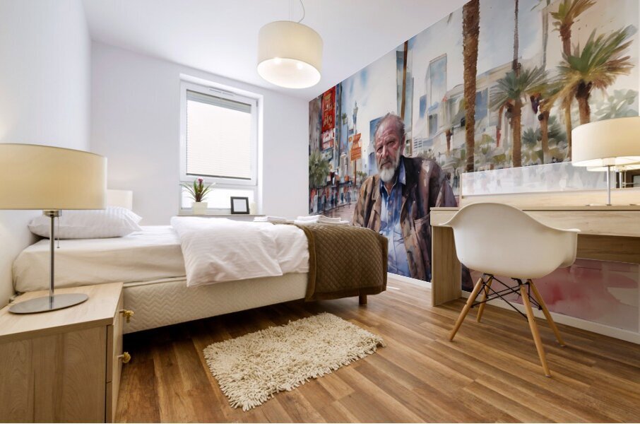 Watercolor “ Decisions Decisions Decisions” By Bruce Lazarus Mural print