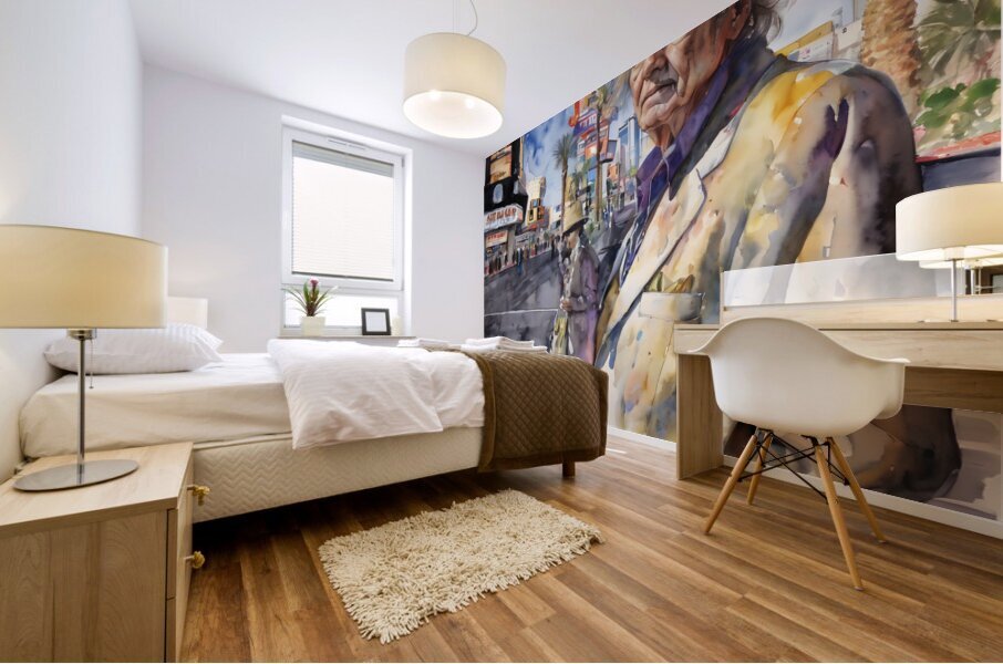 Watercolor Beyond Broke By Bruce Lazarus Mural print