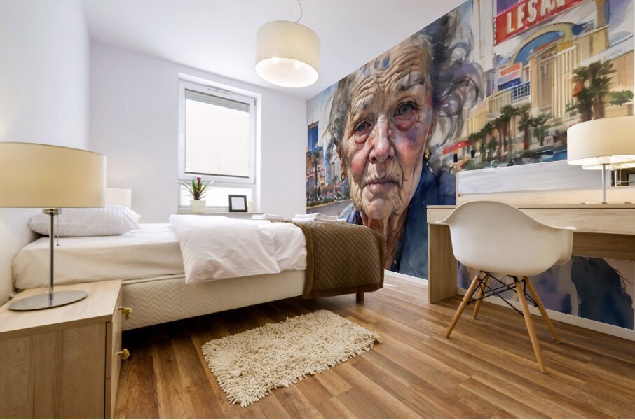 Watercolor “All Gone” By Bruce Lazarus Mural print