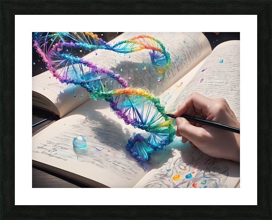 Rainbow DNA By ISHISH Picture Frame print