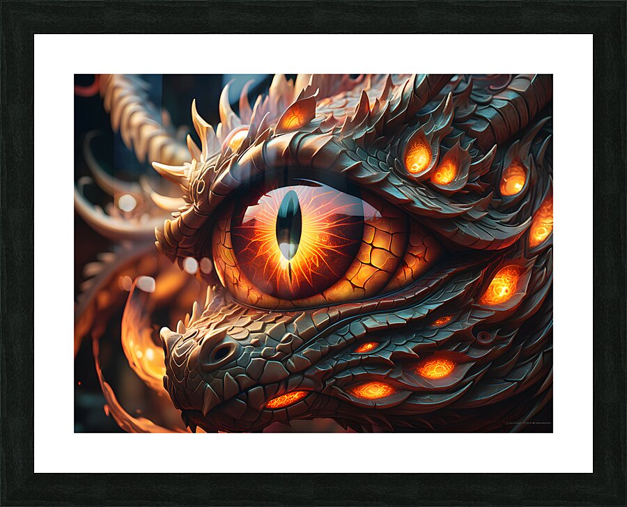Eye of the Evil Dragon By ISHISH Picture Frame print
