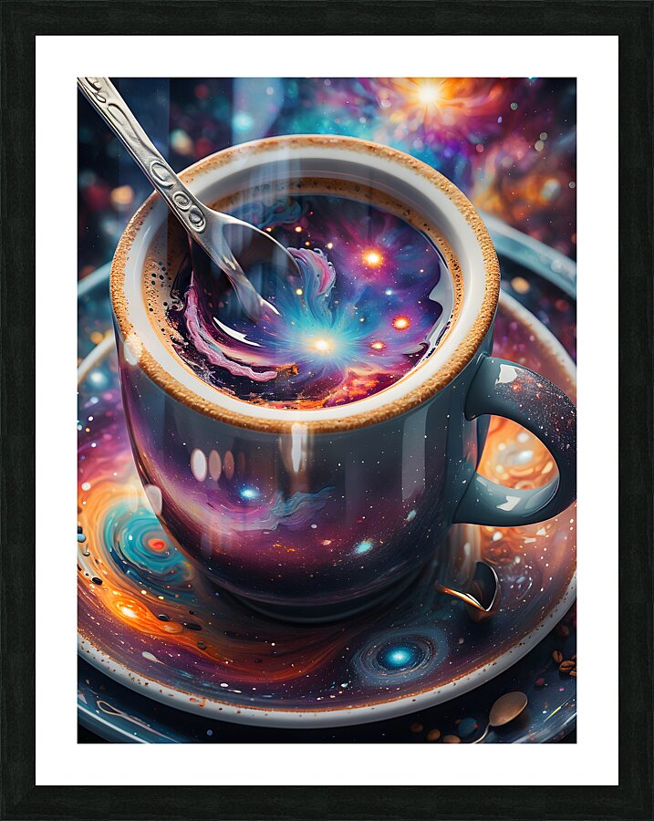 Galaxy Coffee By ISHISH Picture Frame print