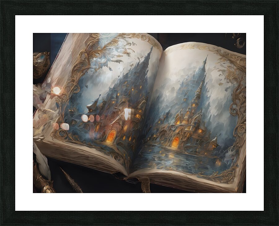 Fantasy Fable Ghost Book By ISHISH Picture Frame print