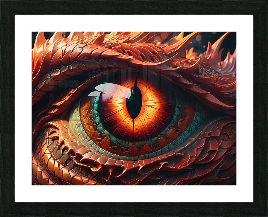 Dragons Hungry Eye By ISHISH Picture Frame print