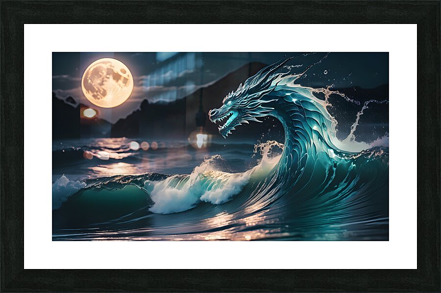 Lunar Dragon Tidal Wave By ISHISH Picture Frame print