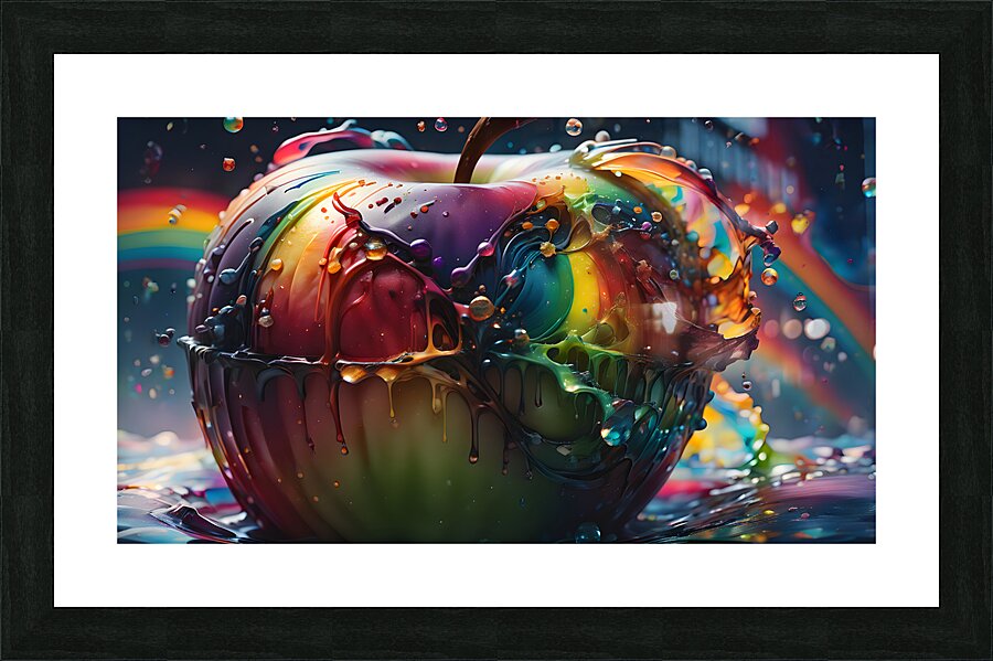 Rainbow Apple By ISHISH Picture Frame print