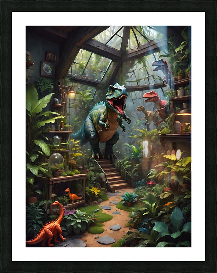 Jurassic Park Terrarium By ISHISH Picture Frame print
