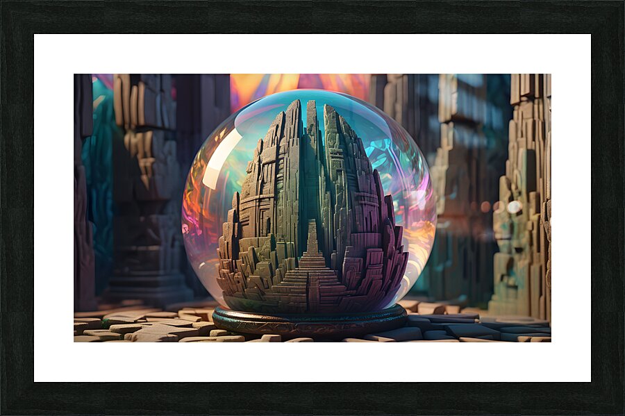 Ancient Stone Monolith Sphere By ISHISH Picture Frame print