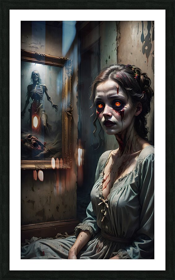 Bone-chilling Zombie By ISHISH Picture Frame print