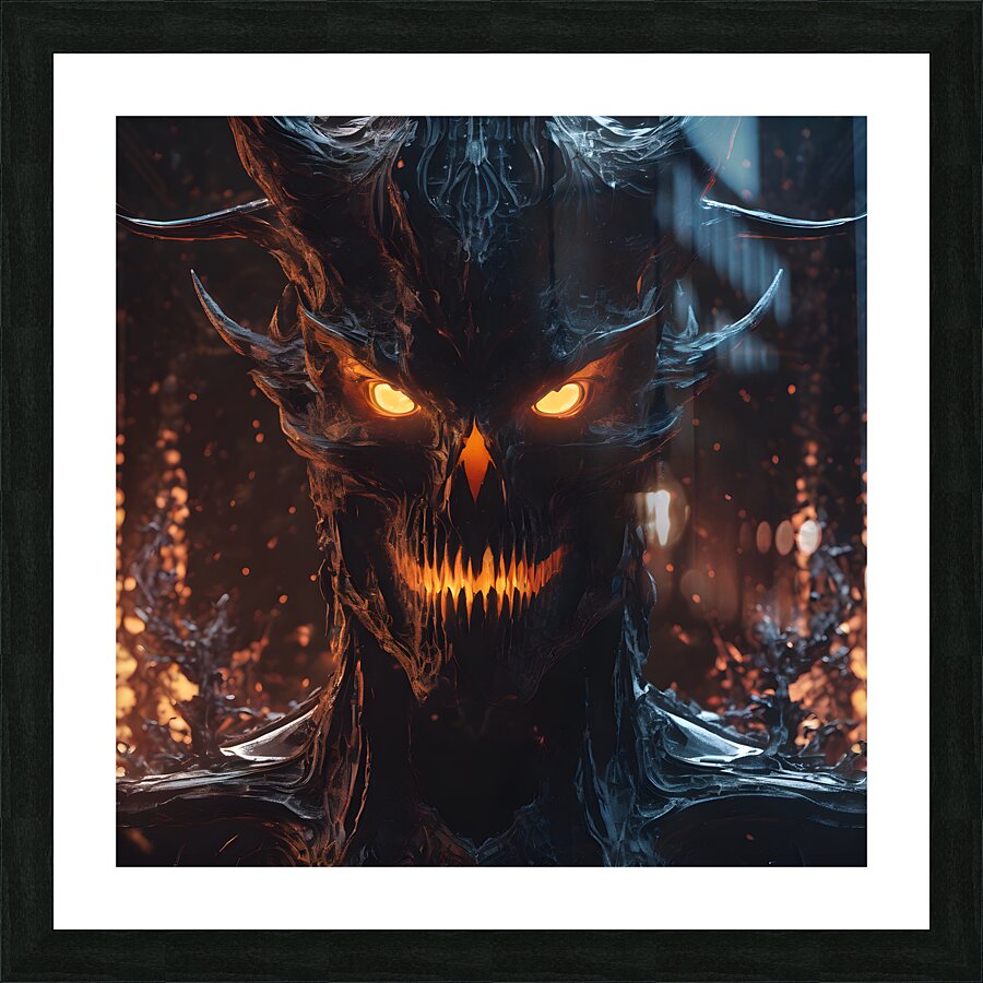 Grim Fusion Devil By ISHISH Picture Frame print