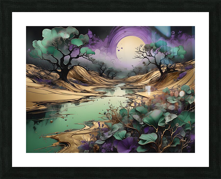 A Luxurious  Golden Brown Valley By ISHISH Picture Frame print