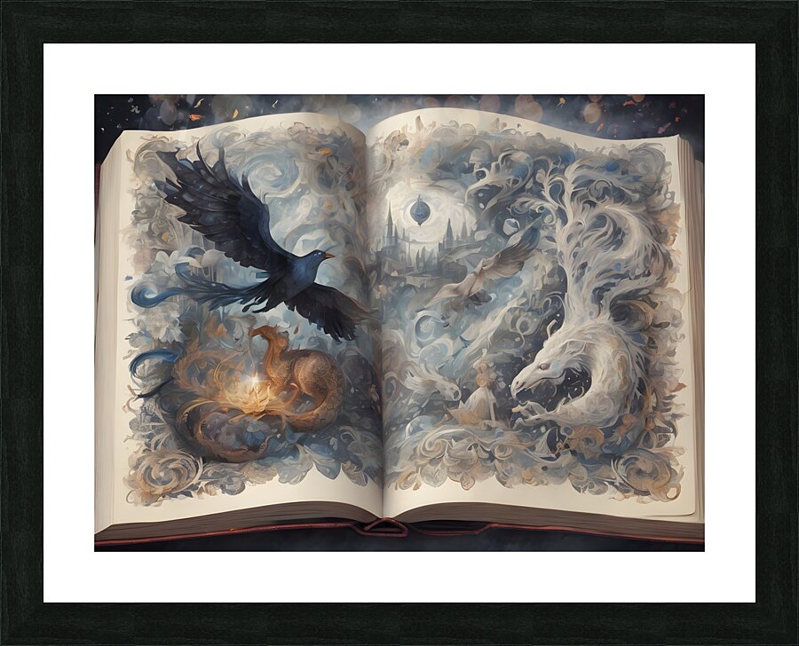 Fabled Bird Book By ISHISH Picture Frame print