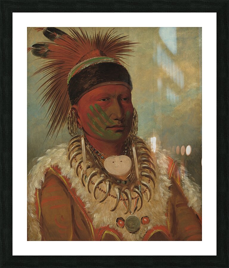 The White Cloud Head Chief of the Iowas 1844-1845 Picture Frame print