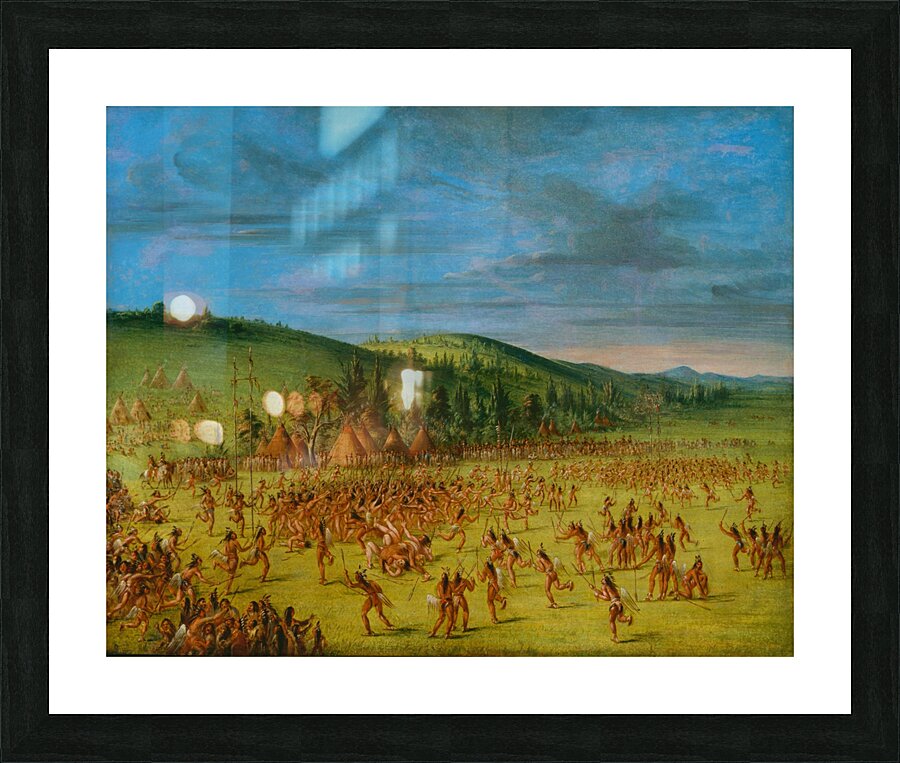 Ball-Play of The Choctaw–Ball Up 1846-1850 Picture Frame print