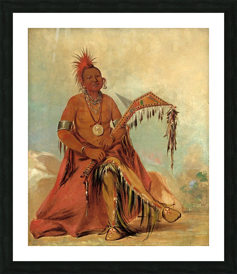 Cler-Mónt First Chief of The Tribe 1834 Picture Frame print
