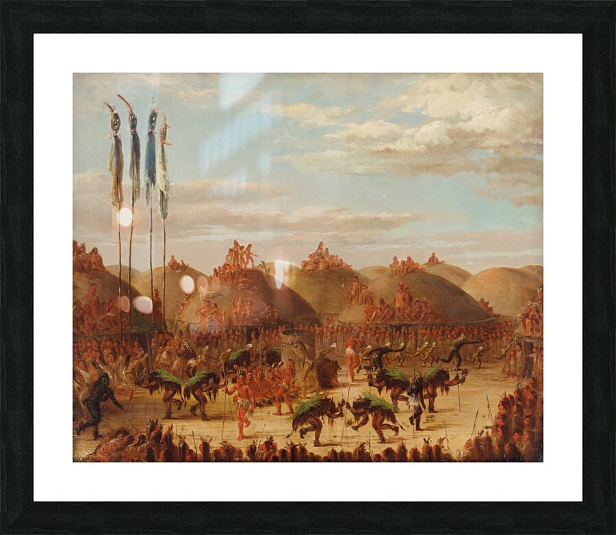 Bull Dance Mandan O-Kee-Pa Ceremony 1832 Picture Frame print