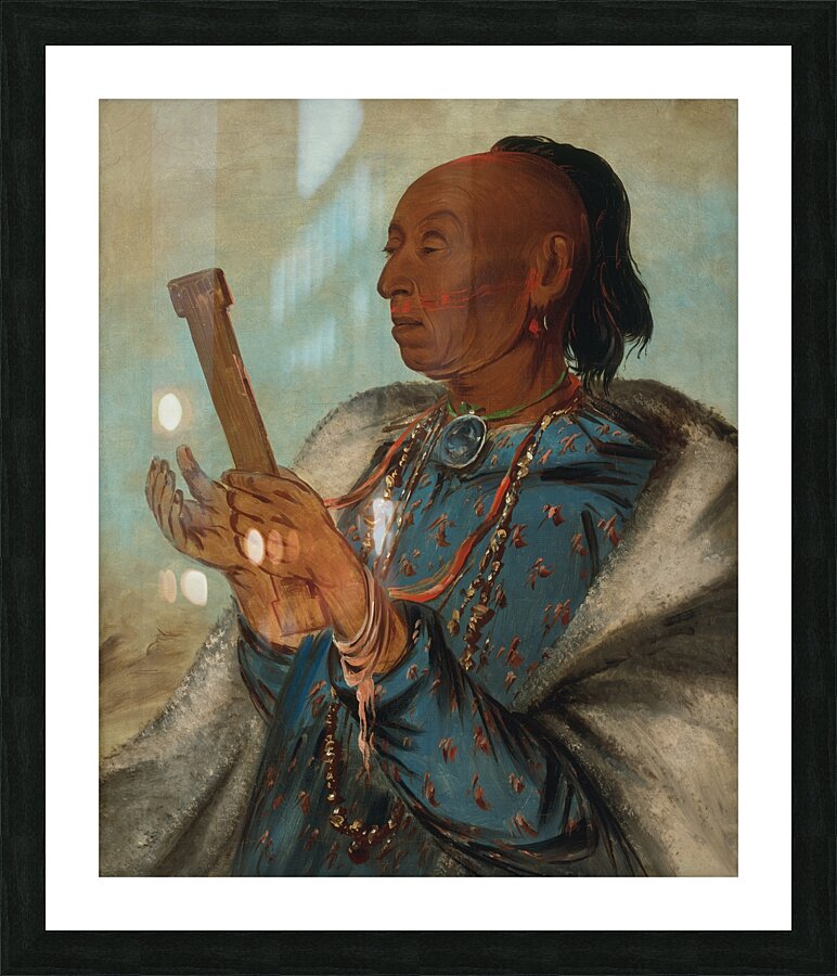 Ah-Tón-We-Tuck Cock Turkey Repeating His Prayer 1830 Picture Frame print