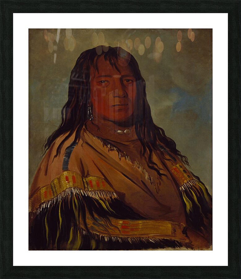 Chá-Tee-Wah-Née-Che No Heart Chief of The Wah-Ne-Watch-To-Nee-Nah Band 1832 Picture Frame print