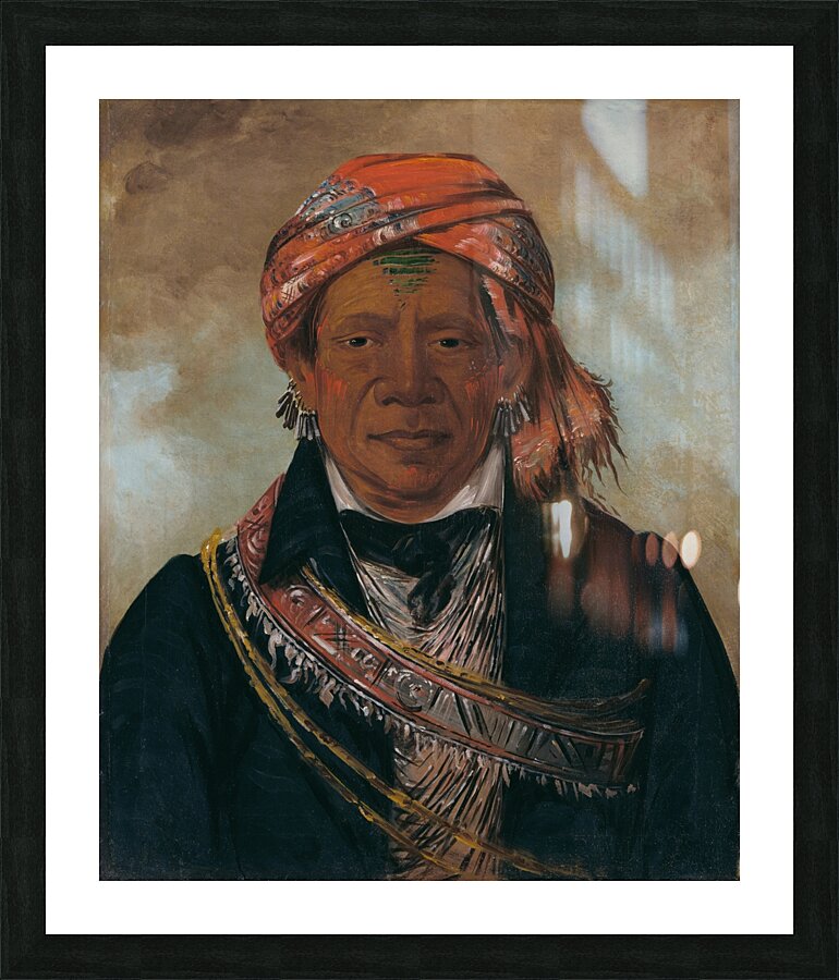 Bód-A-Sin Chief of The Tribe 1830 Picture Frame print