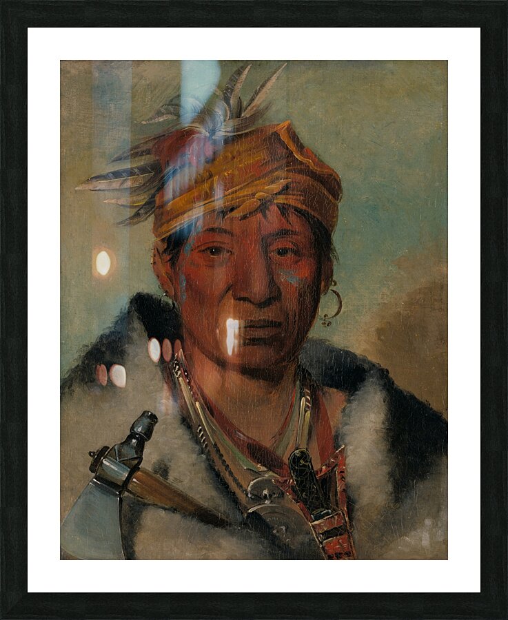 Ah-Yaw-Ne-Tak-Oár-Ron a Warrior 1831 Picture Frame print