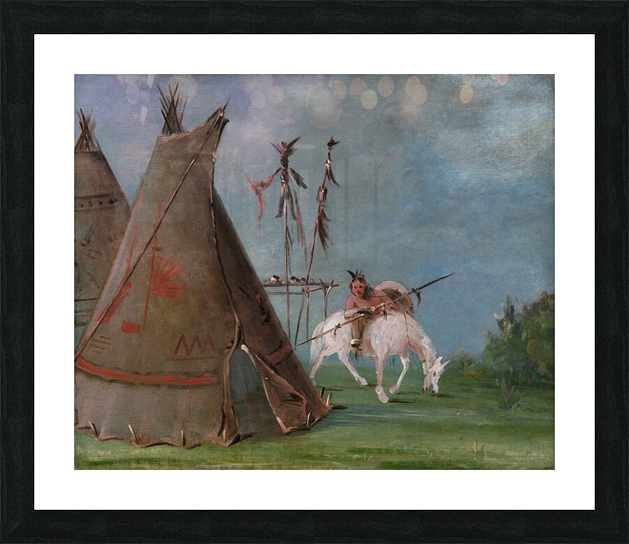 Comanche Lodge of Buffalo Skins Picture Frame print