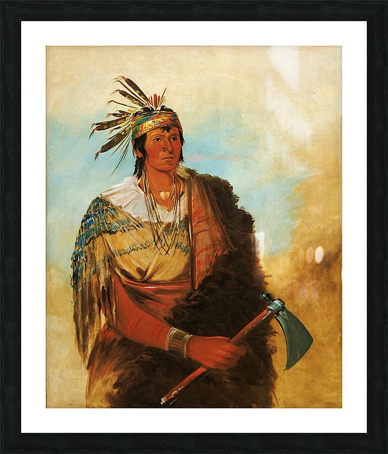 Go-To-Ków-Páh-Ah Stands By Himself a Distinguished Brave 1830 Picture Frame print