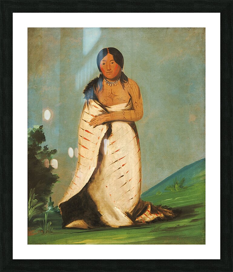 Hee-Láh-Dee Pure Fountain Wife of The Smoke 1832 Picture Frame print